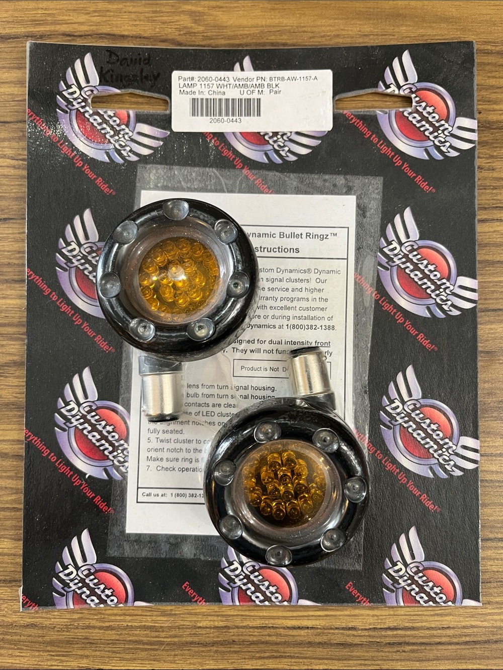 Custom Dynamics Dynamic Bullet Ringz™ LED Turn Signals in a black finish